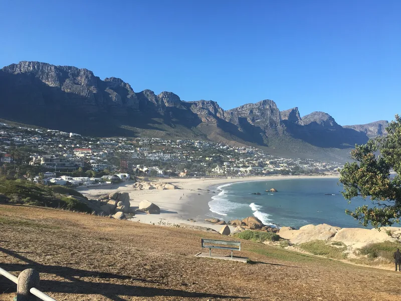 The Twelve Apostles rising above Camps Bay, Cape Town
